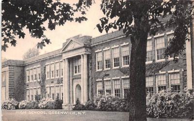 High School Greenwich, New York Postcard