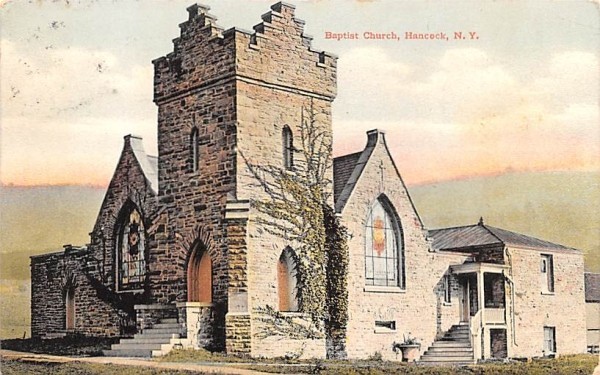 Baptist Church Hancock, New York Postcard