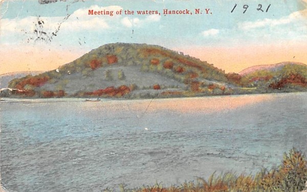 Meeting of the Waters Hancock, New York Postcard