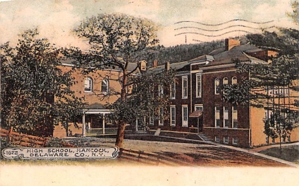 High School Hancock, New York Postcard