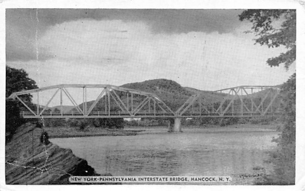 New York Pennsylvania Interstate Bridge Postcard
