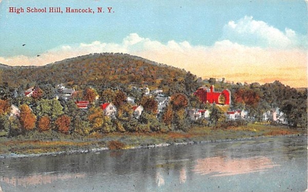 High School Hill Hancock, New York Postcard