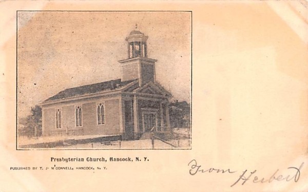 Presbyterian Church Hancock, New York Postcard
