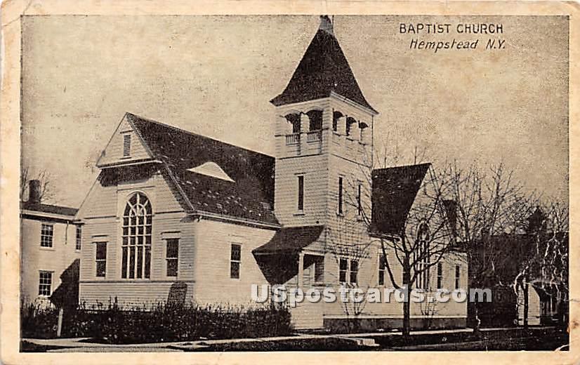 Baptist Church - Hempstead, New York NY Postcard