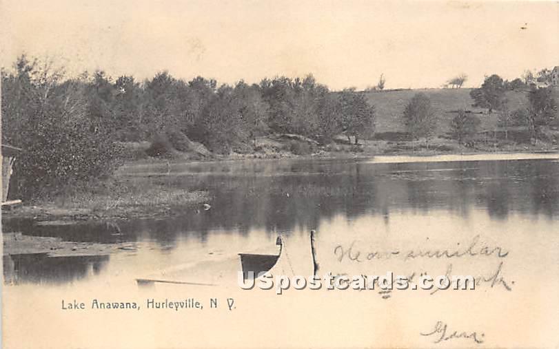 Lake Anawana - Hurleyville, New York NY Postcard