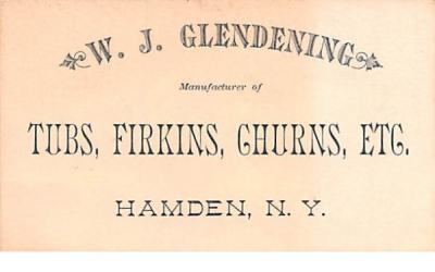 WJ Glendening Hamden, New York Postcard