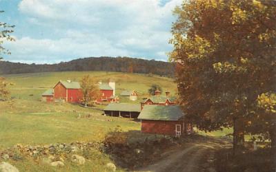 Red Barn Hancock, New York Postcard