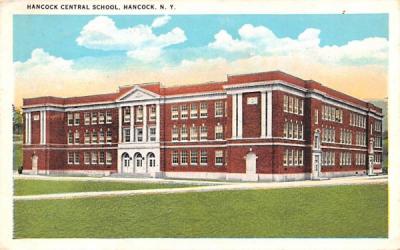 Hancock Central School New York Postcard