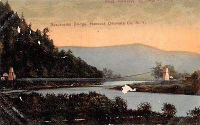 Suspension Bridge Hancock, New York Postcard