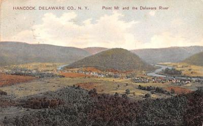 Point Mountain & Delaware River Hancock, New York Postcard