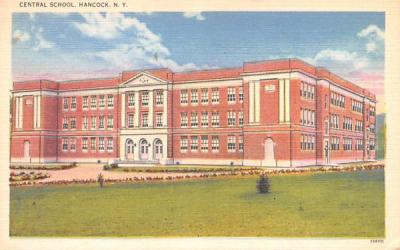 Central School Hancock, New York Postcard