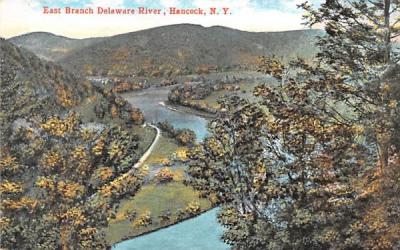 East Branch Delaware River Hancock, New York Postcard