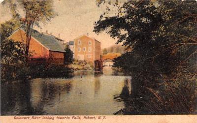 Delaware River Hobart, New York Postcard