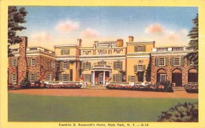 Franklin D Roosevelt's Home Hyde Park, New York Postcard