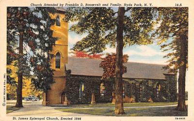 Church Attended by Franklin D Roosevelt and Family Hyde Park, New York Postcard