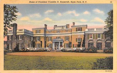 Home of President Franklin D Roosevelt Hyde Park, New York Postcard