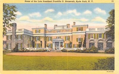 Home of the Late President Franklin D Roosevelt Hyde Park, New York Postcard