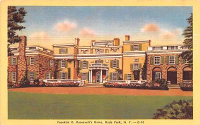Franklin D Roosevelt's Home Hyde Park, New York Postcard