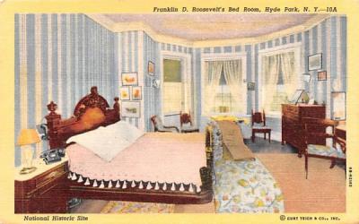 Franklin D Roosevelt's Bedroom Hyde Park, New York Postcard