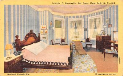 Franklin D Roosevelt's Bedroom Hyde Park, New York Postcard