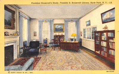 President Roosevelt's Study Hyde Park, New York Postcard