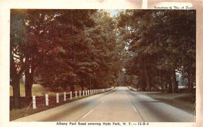 Albany Post Road Hyde Park, New York Postcard