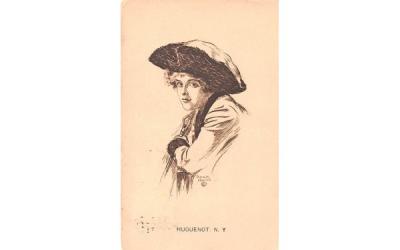 Woman Huguenot, New York Postcard