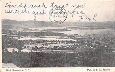 Bird's Eye View Haverstraw, New York Postcard
