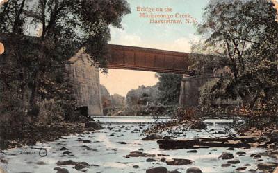 Bridge on Minisceongo Creek Haverstraw, New York Postcard