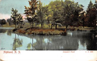 Schantz's Pond Highland, New York Postcard