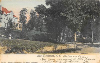 View Of Highland, New York Postcard