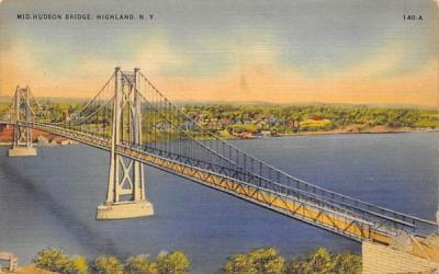Mid-Hudson Bridge Highland, New York Postcard