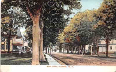 Main Street Hartwick, New York Postcard