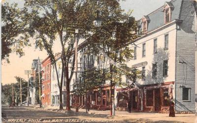 Waverly House & Main Street Herkimer, New York Postcard
