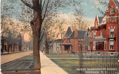 North Washington Street Herkimer, New York Postcard
