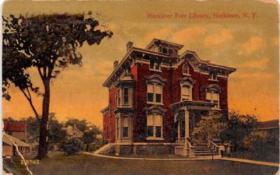 Herkimer Free Library New York Postcard