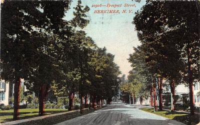 Prospect Street Herkimer, New York Postcard