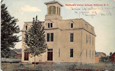 Holland's Union School New York Postcard