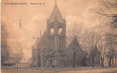 First Baptist Church Homer, New York Postcard