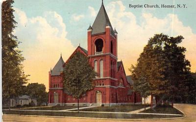 Baptist Church Homer, New York Postcard