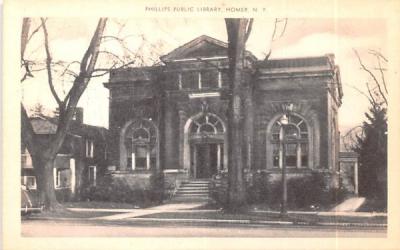 Phillips Public Library Homer, New York Postcard
