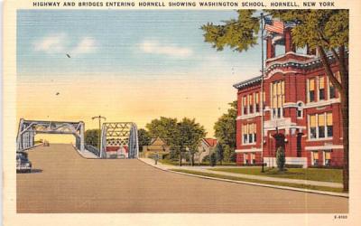 Washington School Hornell, New York Postcard