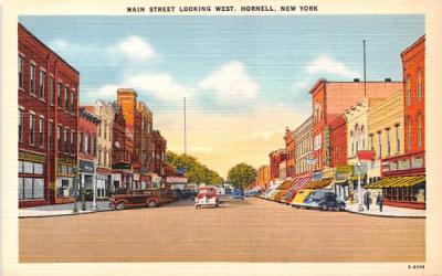 Main Street Hornell, New York Postcard