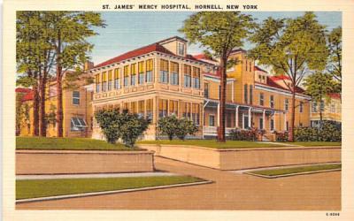St James' Mercy Hospital Hornell, New York Postcard