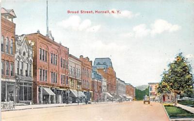 Broad Street Hornell, New York Postcard