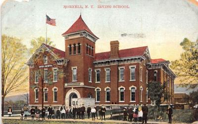 Irving School Hornell, New York Postcard