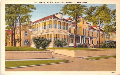 St James' Mercy Hospital Hornell, New York Postcard