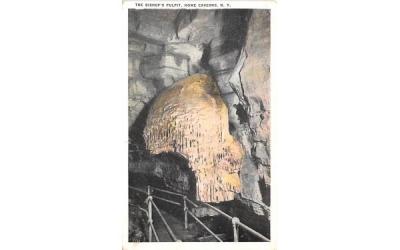 Bishop's Pulpit Howe Caverns, New York Postcard