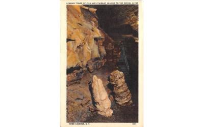 Leaning Tower of Pisa Howe Caverns, New York Postcard