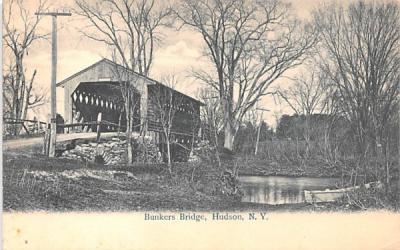 Bunkers Bridge Hudson, New York Postcard